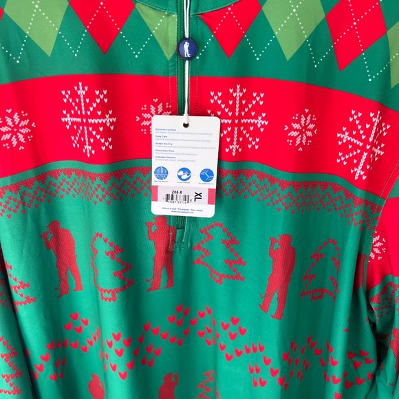 USAG NWT Golf Pullover Christmas theme Size XL - Picture 4 of 6